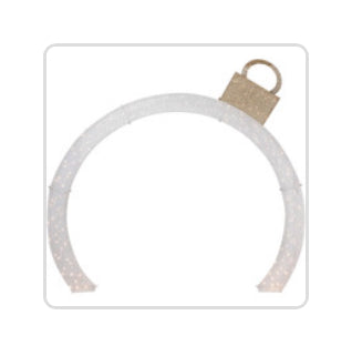 LED Twinkling Ornament Arch Commercial Outdoor Christmas Display - 10' - White