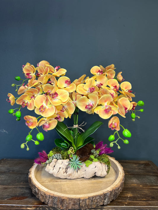 Grapevine & Real Touch Orchid Arrangement