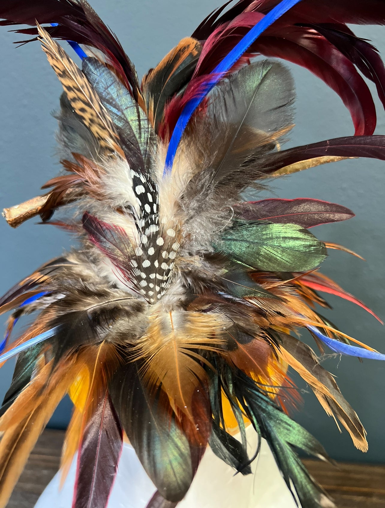 Fall Feather Pumpkin Centerpiece