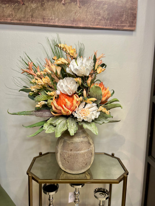 King Protea Sunset Orange Arrangement