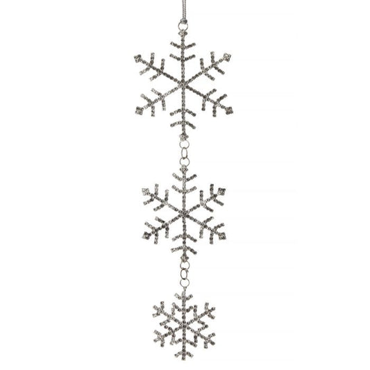 PETITE JEWEL SNOWFLAKE DROP ORNAMENT 10"