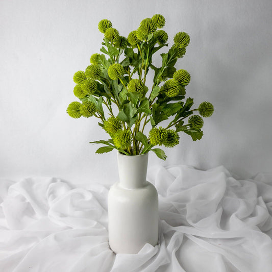 Green Pom Pom Spray: Single Stem