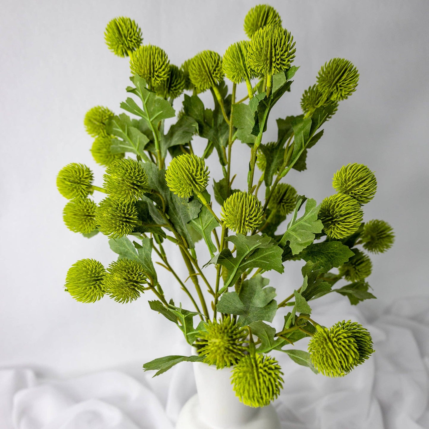 Green Pom Pom Spray: Single Stem